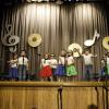 Pre-K and Kindergarten ensemble cutting loose on stage!